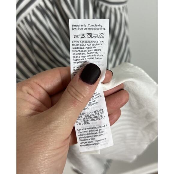 Madewell Striped Ruffle-Strap Empire Dress Viscose Size 00 Women’s - Picture 9 of 9